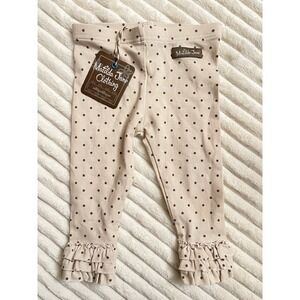 Matilda Jane Baby 6-12 Months Polkie‎ Leggings Tan Beige New